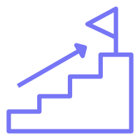 staircase flag icon purple